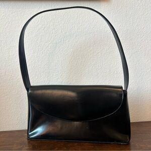 Black faux leather INC shoulder bag